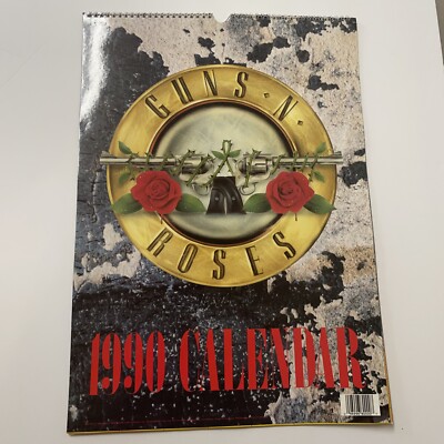 Guns N' Roses 1990 Calendar, “17x 12” Vintage, Rare. | eBay