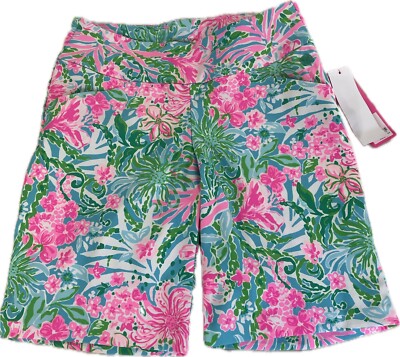 Lilly Pulitzer -Reid Short Leaf it Wild Golf Amalfi Blue-Size 0 -NWT Retail $108
