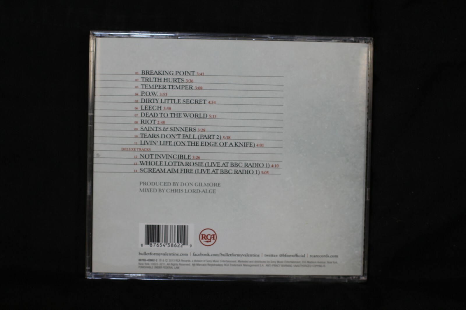 Temper Temper [Deluxe Edition] by Bullet for My Valentine CD Disc (C200