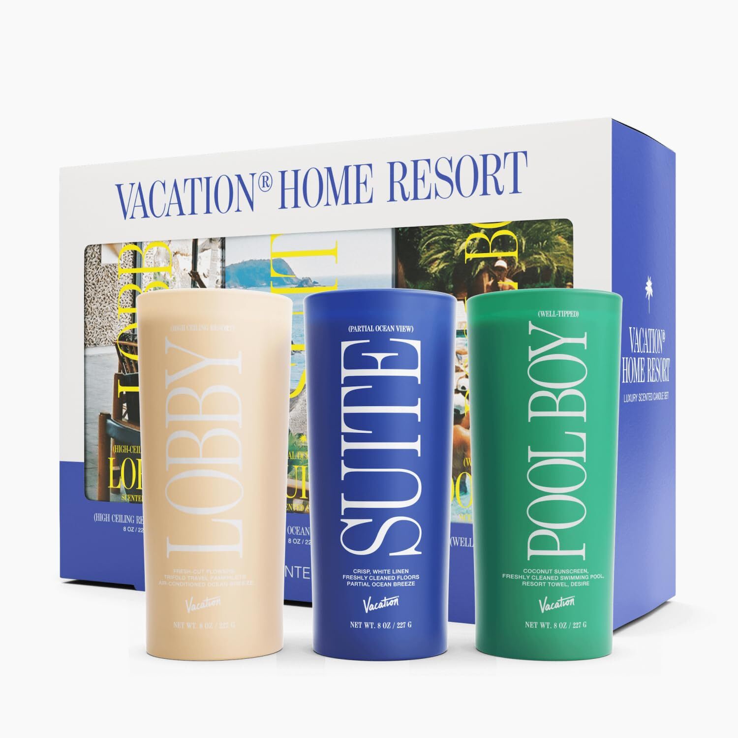 Sunscreen Home Resort Scented Soy Wax Candle 85-Hour Burn Scented Candle Set
