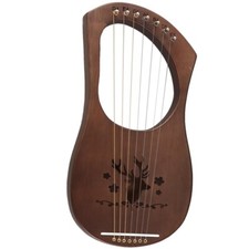 7-String Lyre Harp Strings Solid Mahogany Wood String Instrument w/Carr 2025 NEW