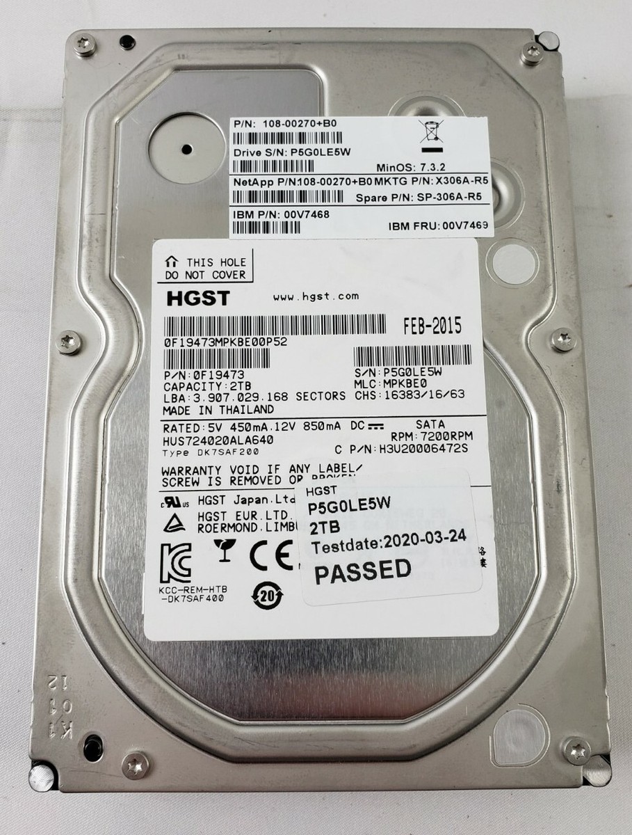 HGST 2TB SATA HUS724020ALA640 Internal 7200RPM 3.5