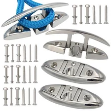 316 Stainless Steel Boat Folding Cleats 5 Inch 6 Inch 8.5 Inch 3 Size Flip Up 