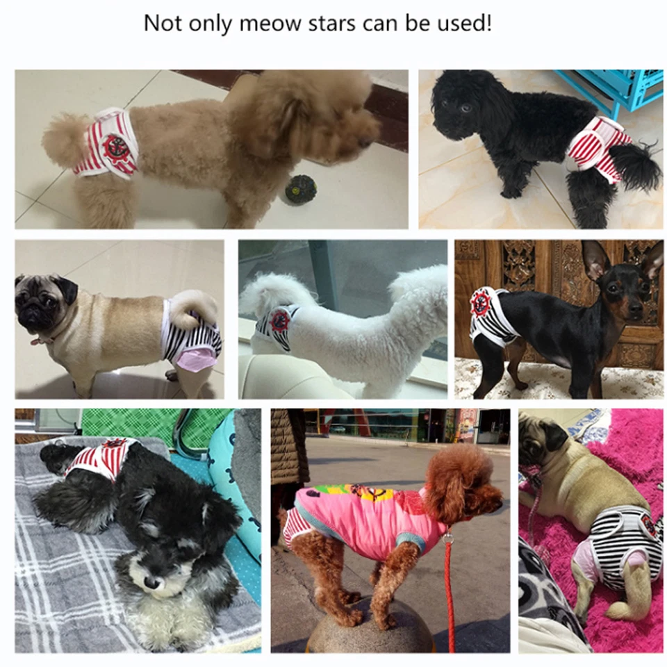 Pet Dog Diaper Female Puppy Physiological Panties Nappy Sanitary Pants Underwear - Image 2 of 4