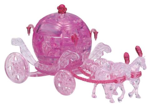 66 pc Crystal puzzle 3D puzzle "Royal carriage" Pink by Bepuzzled Missing 1pc - Picture 1 of 5