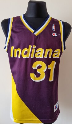 ウェア Champion NBA Indiana Pacers INDIANA PACERS NBA BASKETBALL CHAMPION JERSEY #31 MILLER SIZE L