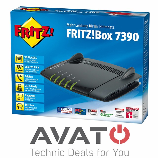 Avm Fritzbox 7390 300 Mbps 4 Port 1000 Mbps Verkabelt Router Gunstig Kaufen Ebay