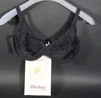 True Vintage Barbara Paris Femmes Soutien-Gorge sous-Vêtements Taille 85 B Noir - Photo 1/4