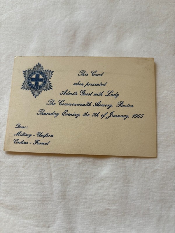 1965 Massachusetts Governors Inaugural Ball Ticket: Edward W Brooke