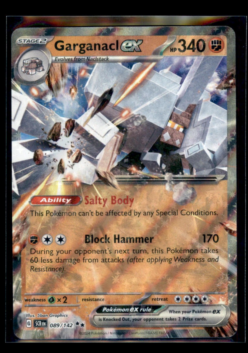 Garganacl ex Holofoil Double Rare SV07: Stellar Crown 089/142 NM