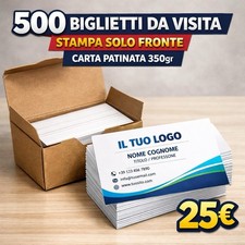 BIGLIETTI DA VISITA  350 gr  STAMPA A COLORI FRONTE BIGLIETTINI 500Pz