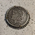 1884 Morgan Silver Dollar New Orleans Circulated in Decorative Mount