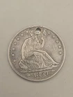 1854 Seated Liberty Silver Half Dollar 50c