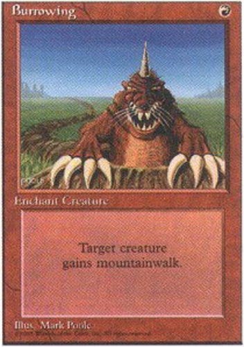 Burrowing NM, English MTG Fourth Edition