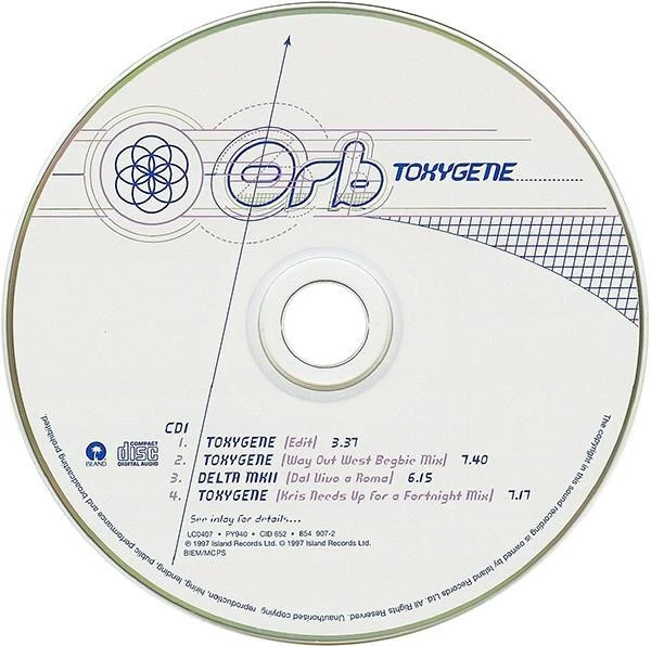 Orb Toxygene CD UK Island 1997 Single Teil 1 In Box CID652 - Bild 3 von 3