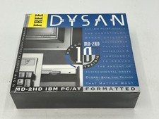 New Sealed Dysan 5.25" Diskettes DS HD Floppy Disks 10 Pack IBM PC Storage Case