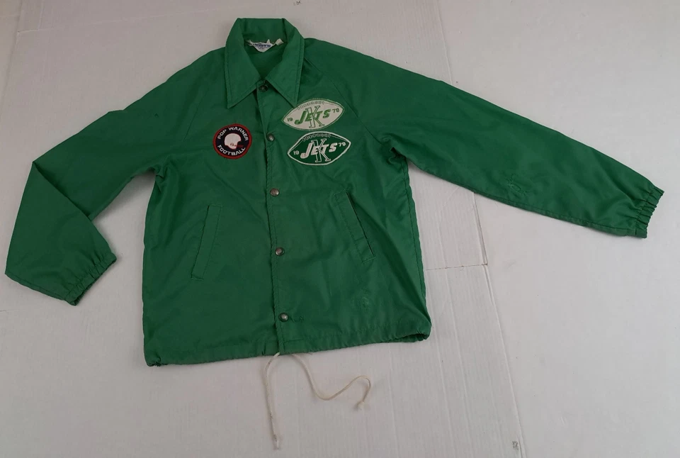 Vintage Kenilworth NY Jets Pop Warner Football 1979 Youth Large  Jacket USA - Image 3 of 4