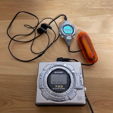 Sharp Md-ms722-s Portable Md Recorder Minidisc Player Md Walkman Audio