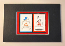 SNOOPY - WWI FLYING ACE - 2 VINTAGE AIRMAIL L...