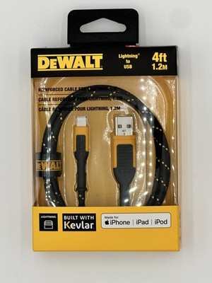 Dewalt USB Charging Cord For iPhone/iPad/iPad 4ft/1.2m #DXMA1311359