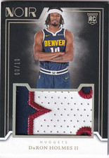 2024-25 Panini Noir NBA No. RJM-DAR DaRon Holmes II Rookie Patch Gold 8/10