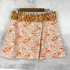 Boho Paisley Wrap Skirt Orange Boho Hippie Festival Indie Y2K Retro Eclectic