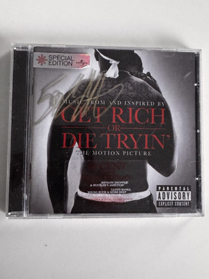 50 CENT VERY RARE  SIGNED   CD Get Rich Or Die Trying Movie Soundtrack 