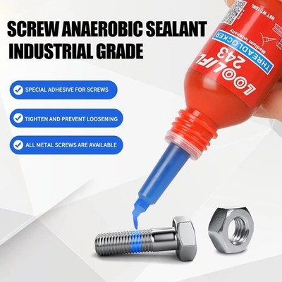 Blue Thread Locker 243 Nuts-Bolts Locker, Screw Adhesive Lock Tight Seal