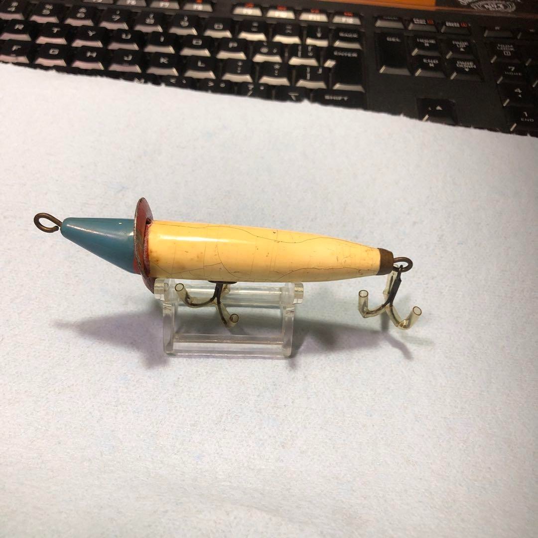 Heddon Dowagiac Expert BH Red Head Antique Fishing Lure c1904