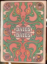 Vintage Dates & Dates Calendar Planner Book 1966 69 Psychedelic Mod Retro RARE