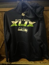 Seattle Seahawks Nike XL Therma Fit Hoodie  VGC NFL Apparel  Super Bowl XLIX