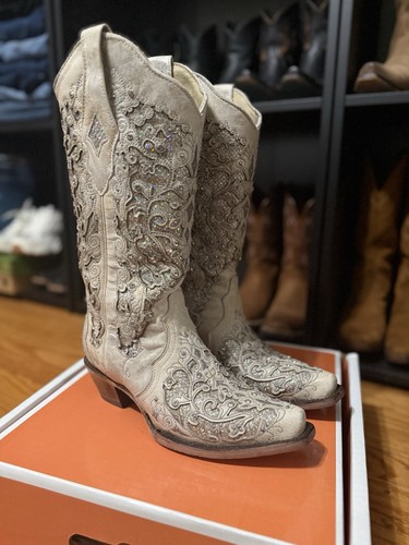 Corral Glitter Inlay Western Cowboy Boots Women’s 7.5
