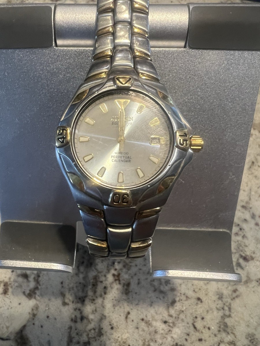 B877-S015979/Eco-Drive/WR200/ソーラー/中古 CITIZEN Eco-Drive Perpetual Calendar WR200 Watch | eBay