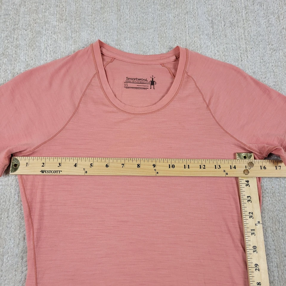 Smartwool Merino 150 Round Neck Top Tee Womens Size XS Red Short Sleeve - Image 4 of 4