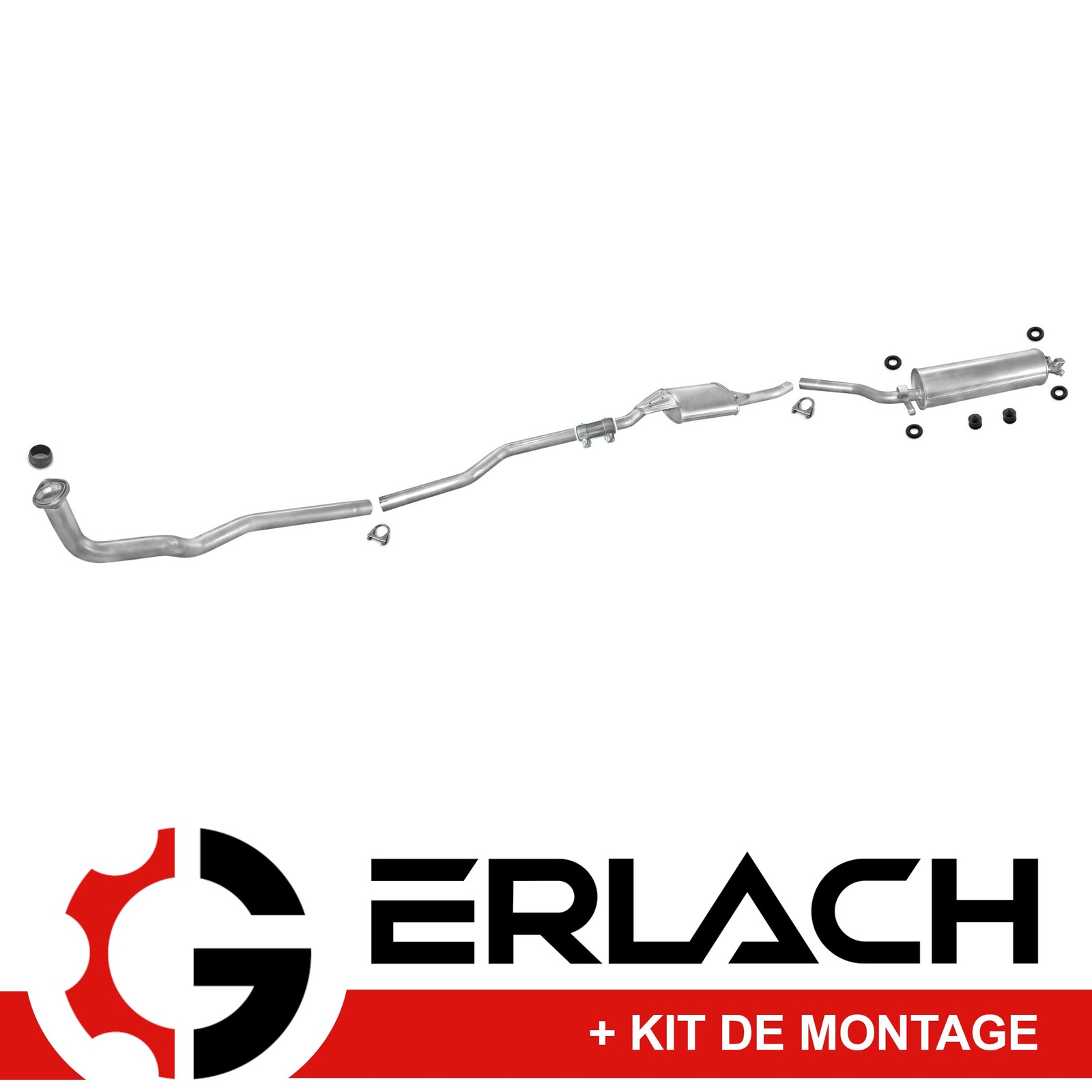 Échappement silencieux Mercedes W123 300 D anti-corrosion pour berline 3534
