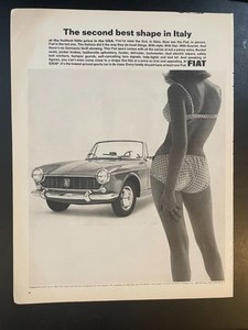 1964 Print Ad: Fiat best shape in Italy - Sexy Bikini  - 13.5 x 10.5 READ