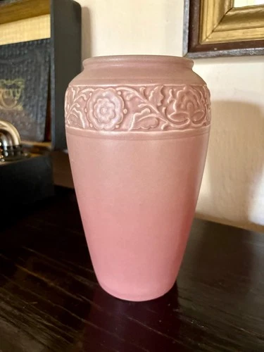 Large Rookwood Antique Vase circa 1923 Matte Pink #2484