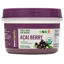 Bare Organics Poudre De Baie D’Açaï Bio, 4 Oz