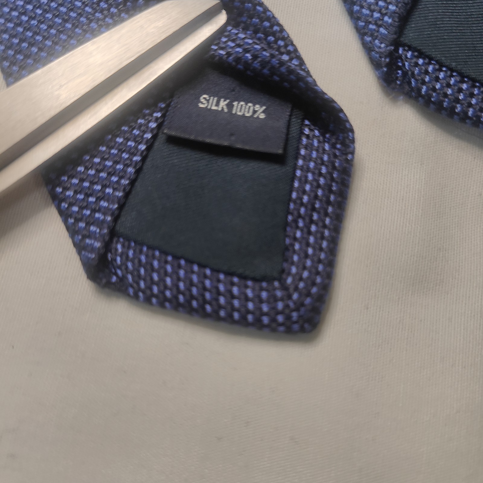 Navy Micro Dot Pattern 100% — view 4