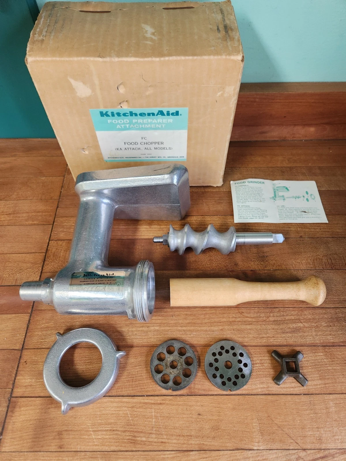 Vintage KitchenAid Hobart Food Chopper Meat Grinder - FC/FG All Metal Rare, NEW
Opens in a new windo