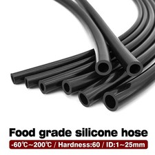 2M Black Silicone Tube Flexible Rubber Hose 1 2 4 5 6 7 8 9 10 11 12 14 16