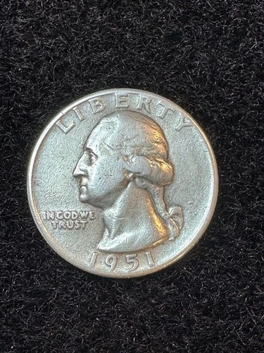1951 (P) Washington Quarter 90% Silver Very Good VG