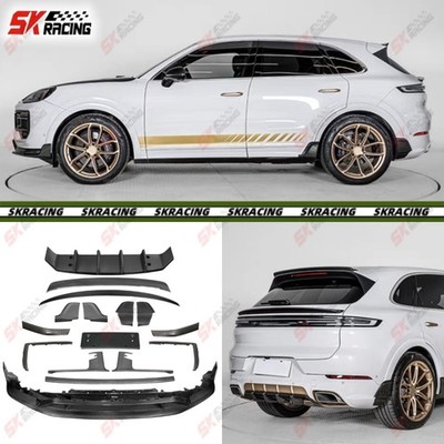 Dry Carbon Front Rear Bumper Lip Spoiler Body Kits For Porsche Cayenne GTS 2024+