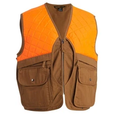 Slumberjack SJK Pheasant Flush Upland Canvas Hunting Field Vest - Brown/Blaze