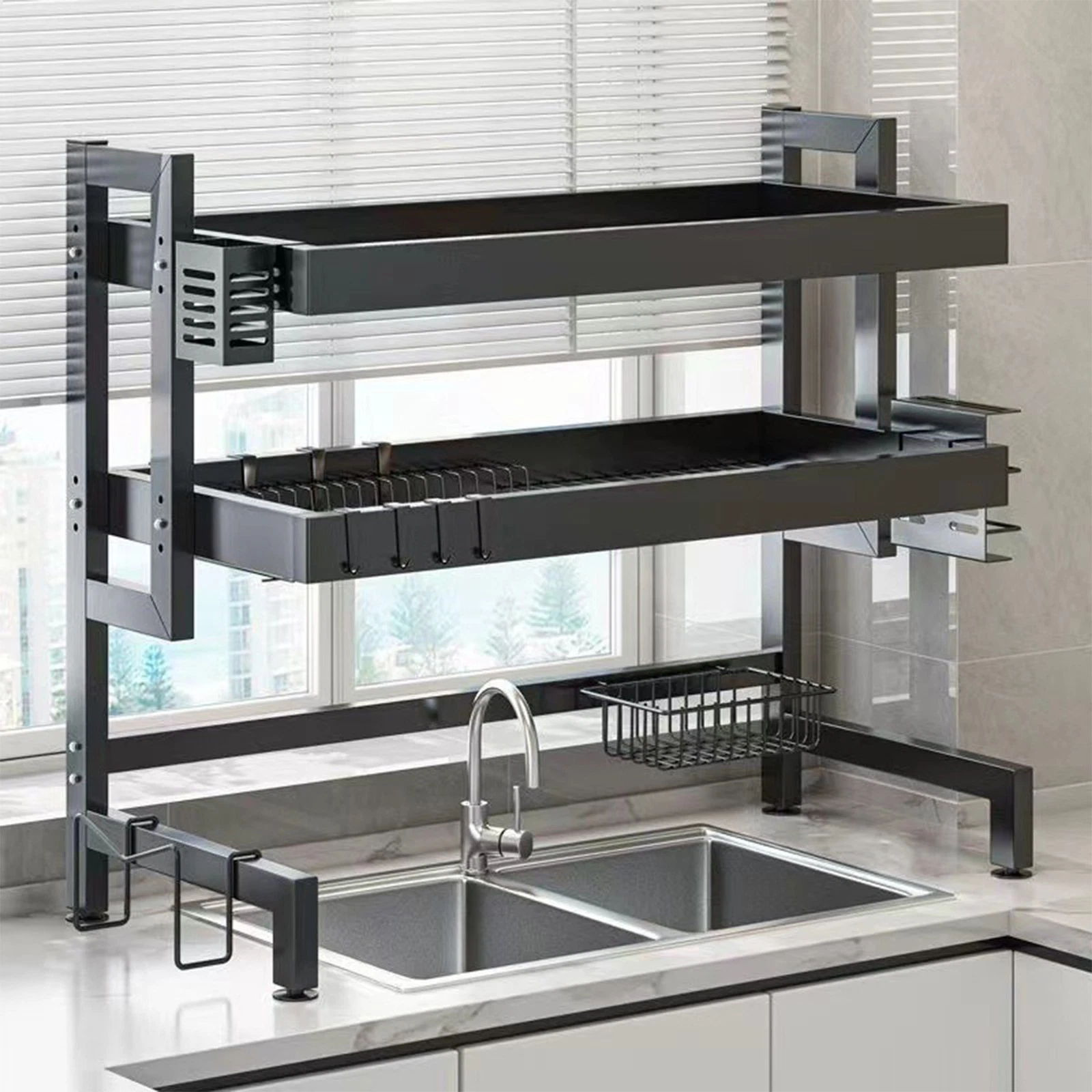 Kitchen Drying Rack Over The Sink Dish Utensil Storage Cabinet 2 Tier
Opens in a new window or tab