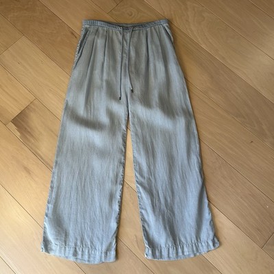 James Perse Los Angeles Linen Pants Blue Women s 3