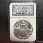 1997 Silver Eagle Early Release MS69 20th Anniversary Coll #481 of 2005