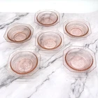 Vtg Mayfair Open Rose Pink Depression Glass 5-1/2" Cereal Bowls Set of 6