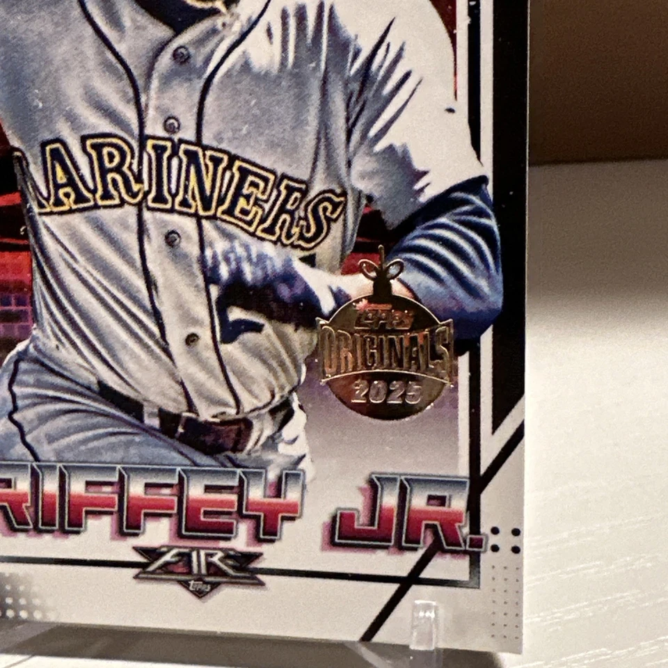 2025 Topps Holiday Advent Ken Griffey Jr 2020 Topps Fire Buyback Gold Seal - Image 3 of 3