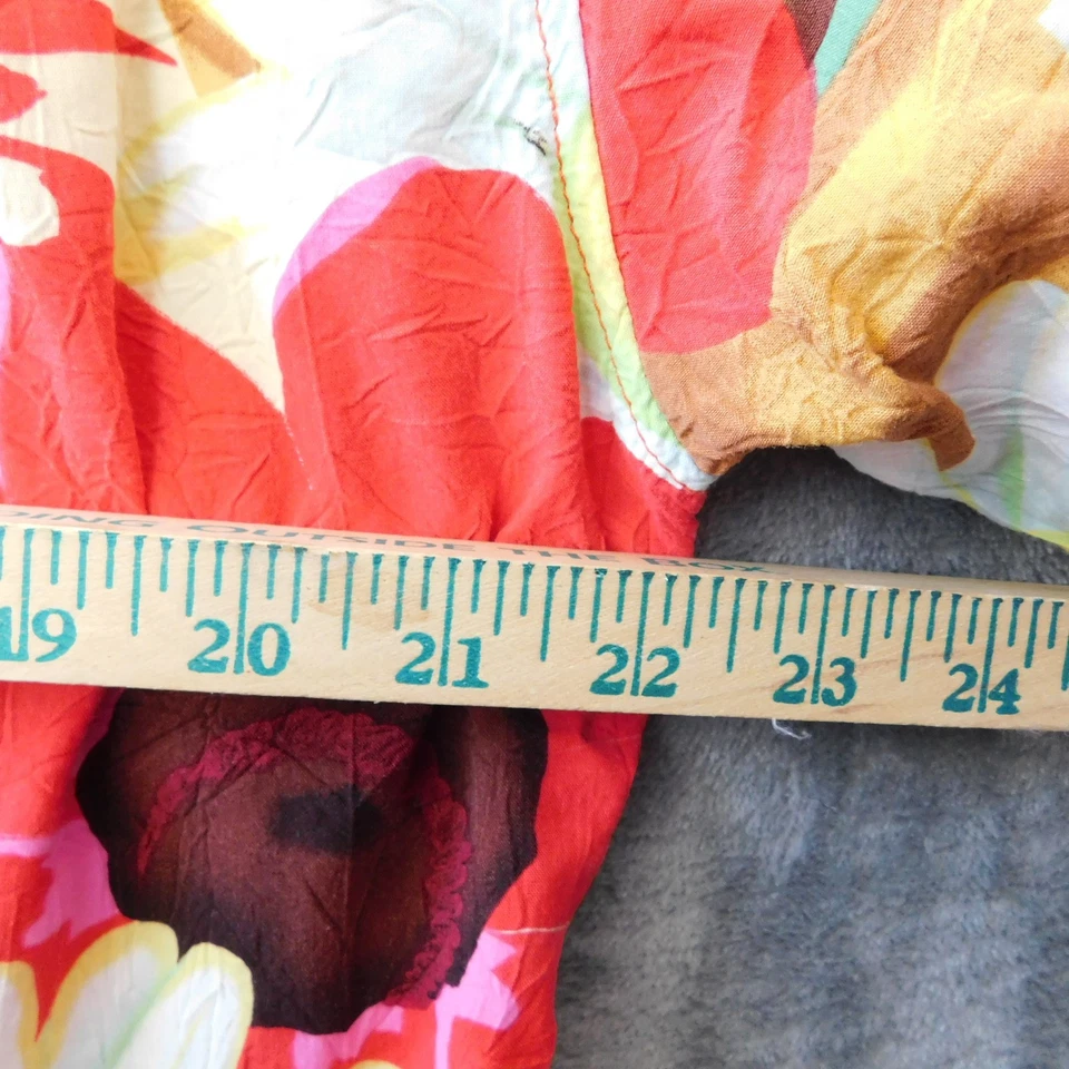 Camisa Vintage Jams World Para Hombre M Hawaiana Roja Blanca Floral Margarita Aloha Camp Foto 4 de 4